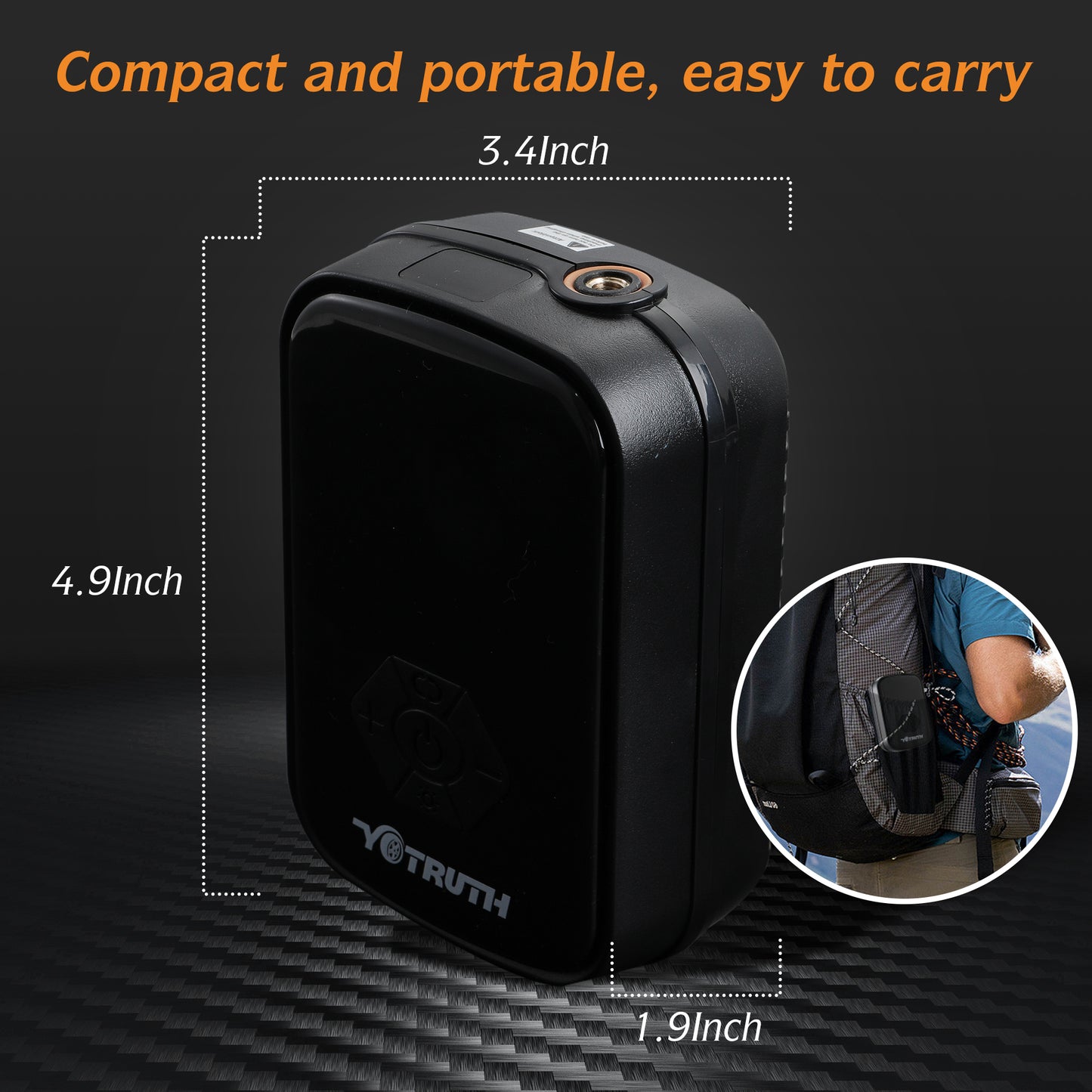 Tire Inflator Portable Air Compressor 150PSI,Fast Inflation, Auto Shutoff, Digital Pressure Gauge, LED Light - Pump for Car, Motorcycle, Bike, Ball