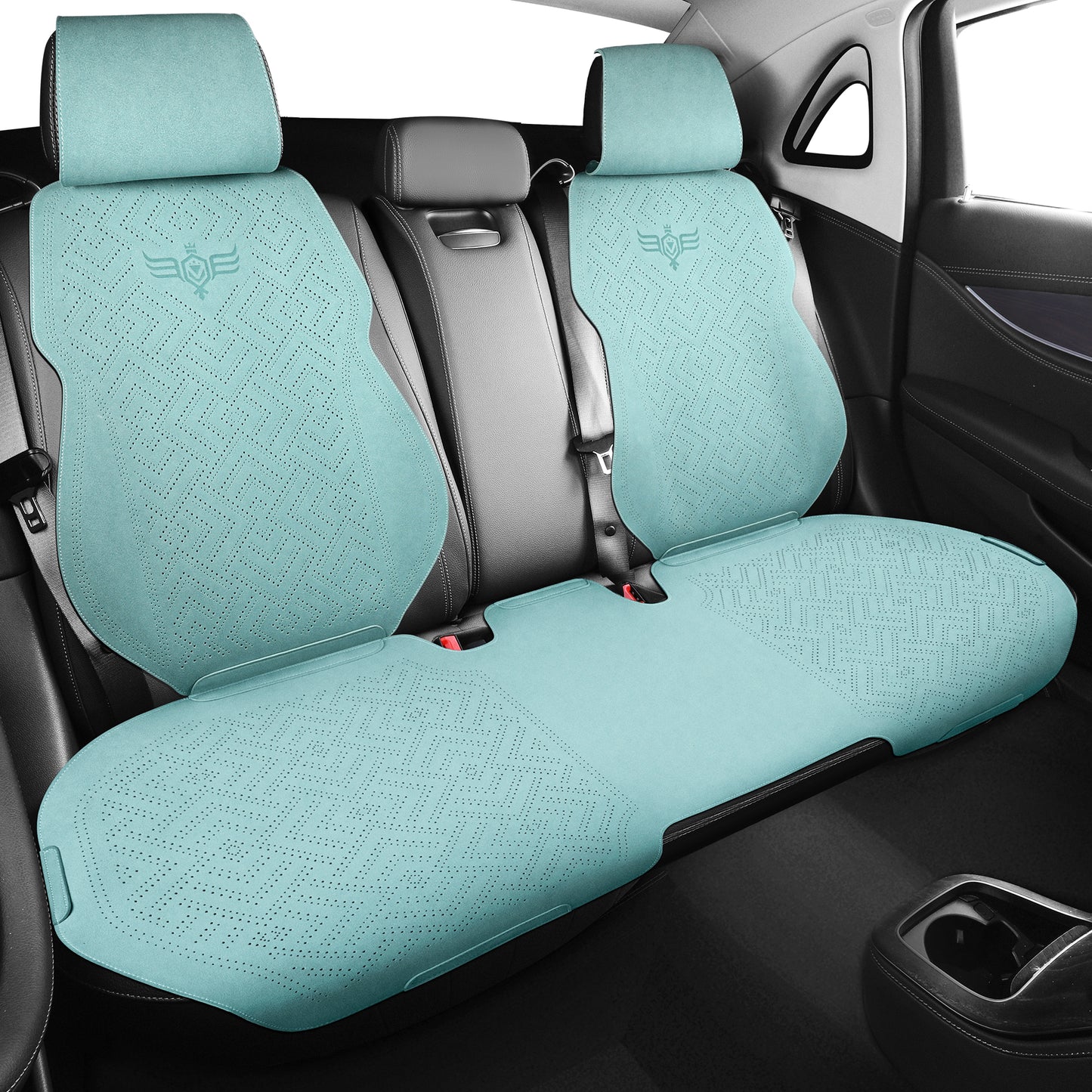 LINGVIDO Tiffany Blue Car Seat Cover - Full Set of Leather Seat Covers for Cars & Trucks - Automotive Seat Covers & Accessories for Interior Protection