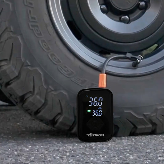 Tire Inflator Portable Air Compressor 150PSI,Fast Inflation, Auto Shutoff, Digital Pressure Gauge, LED Light - Pump for Car, Motorcycle, Bike, Ball