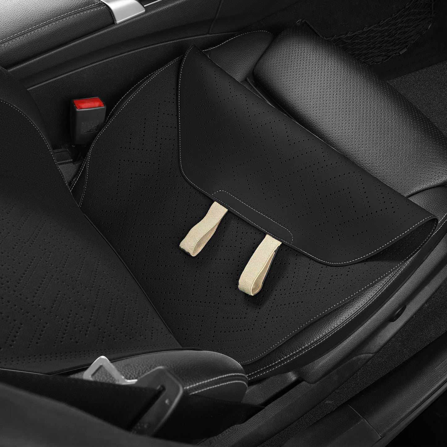 LINGVIDO Black Car Seat Cover - Full Set of Leather Seat Covers for Cars & Trucks - Automotive Seat Covers & Accessories for Interior Protection