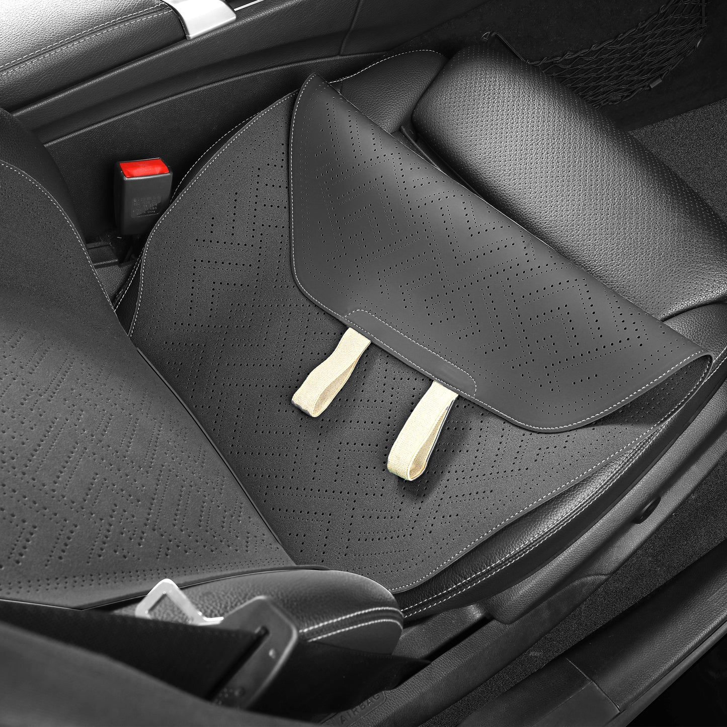 LINGVIDO Gray Car Seat Cover - Full Set of Leather Seat Covers for Cars & Trucks - Automotive Seat Covers & Accessories for Interior Protection