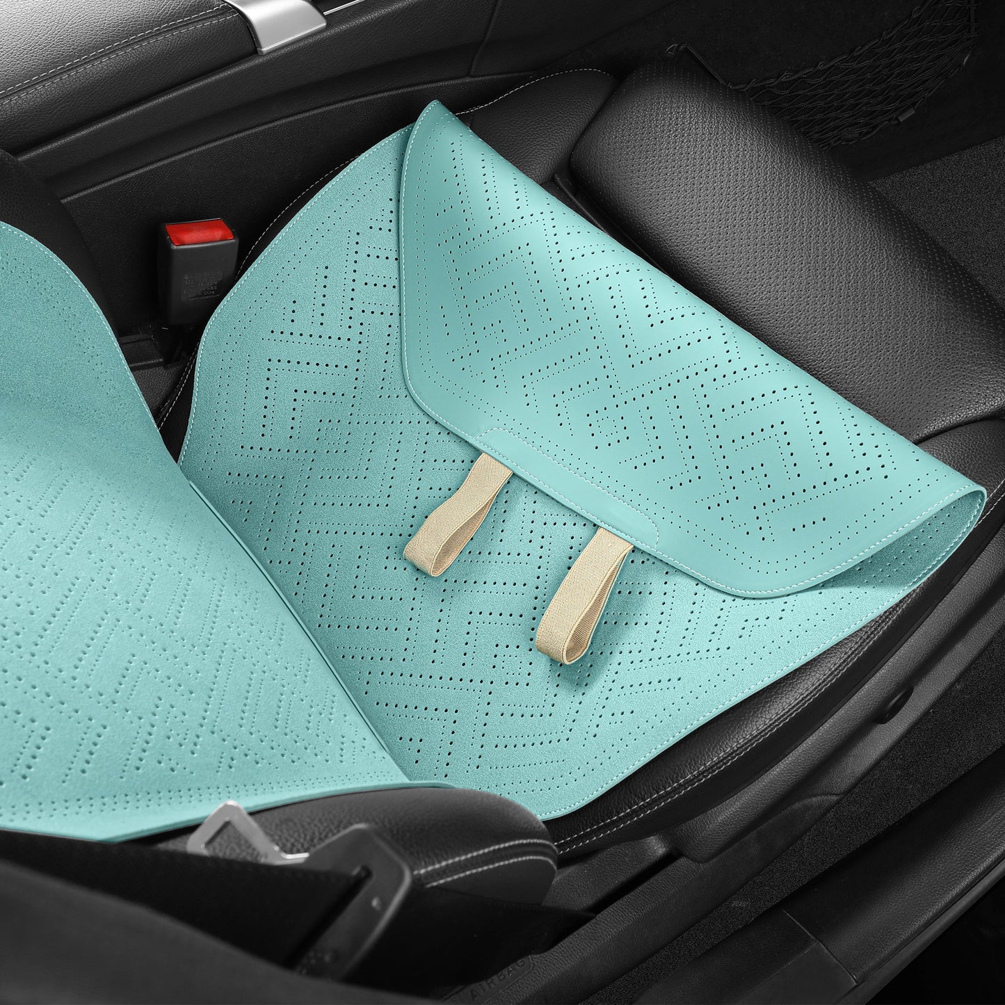 LINGVIDO Tiffany Blue Car Seat Cover - Front Set of Leather Seat Covers for Cars & Trucks - Automotive Seat Covers & Accessories for Interior Protection