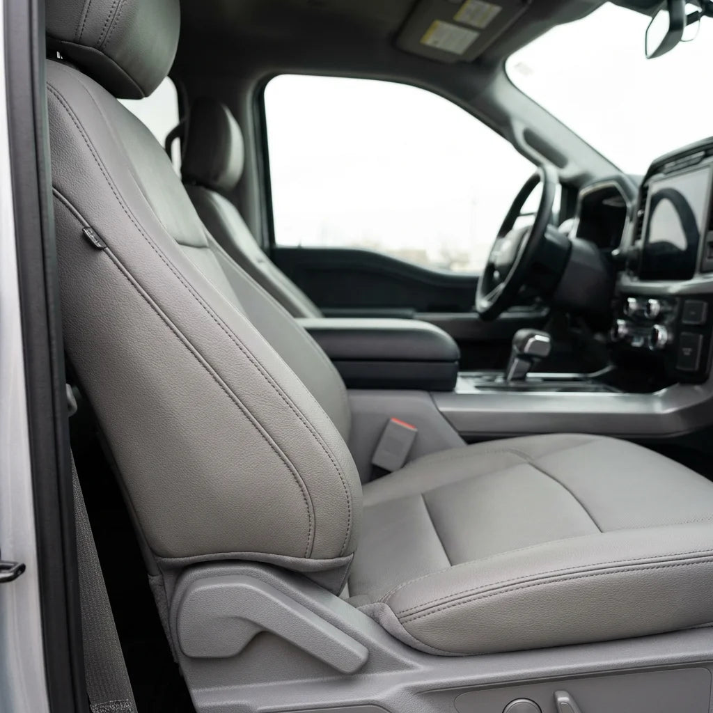 Ford F-150 Gray Seat Covers Factory Interior Color Match